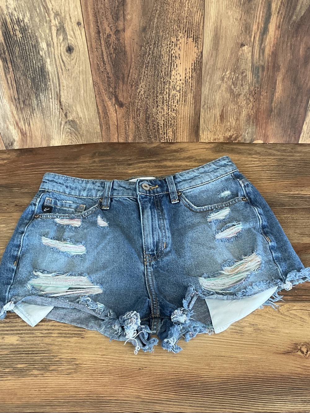 KanCan Distressed Ultra High Rise Mom Jeans 7/27   283B